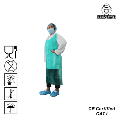 ISO9001 delantal protector disponible de la prenda impermeable PE para la cocina